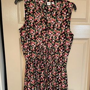 Gap size 8 Tall floral print shirt dress